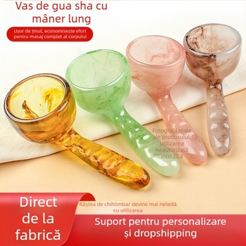 Instrument de masaj Guasha manual, Xuanxuan moxibustion, din rășină, 139 g, pentru masaj de sănătate și fitness