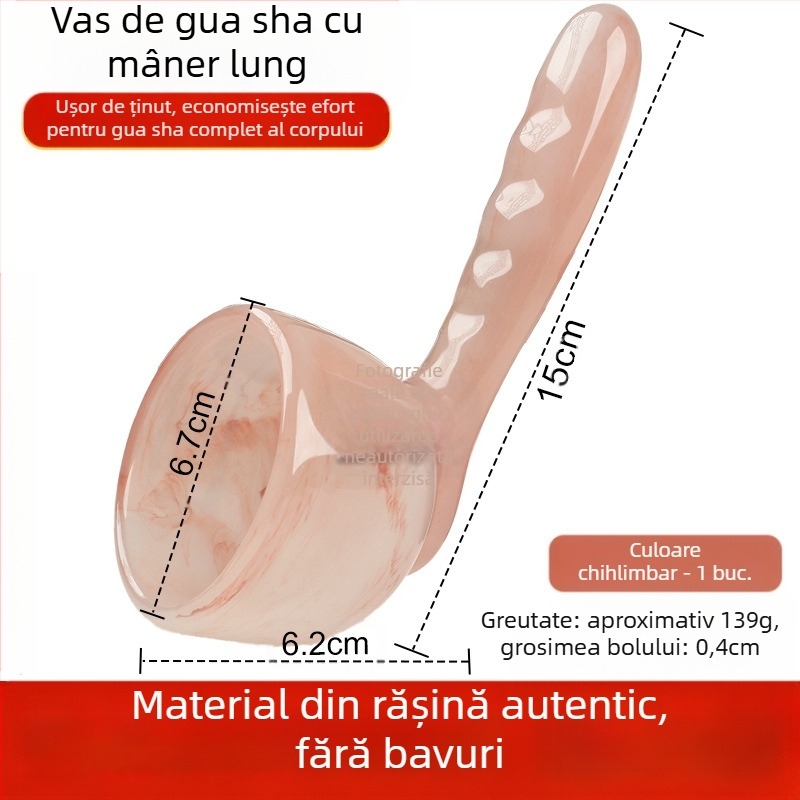 Instrument de masaj Guasha manual, Xuanxuan moxibustion, din rășină, 139 g, pentru masaj de sănătate și fitness