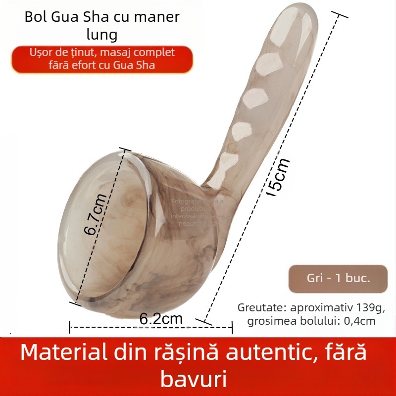Instrument de masaj Guasha manual, Xuanxuan moxibustion, din rășină, 139 g, pentru masaj de sănătate și fitness