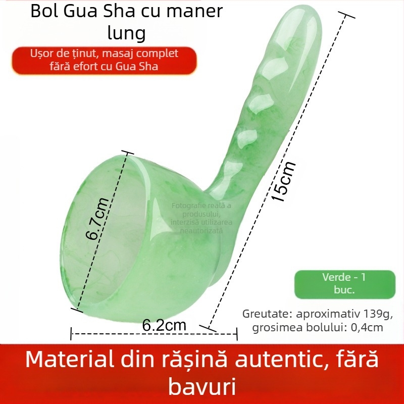 Instrument de masaj Guasha manual, Xuanxuan moxibustion, din rășină, 139 g, pentru masaj de sănătate și fitness
