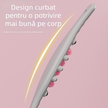 Masajor pentru întreg corpul cu bile, dispozitiv de slăbire, tijă de frământare a abdomenului, acoperă talia, spatele, picioarele, umerii și gâtul, perie meridiană; lansat vara 2024; Brand: Other