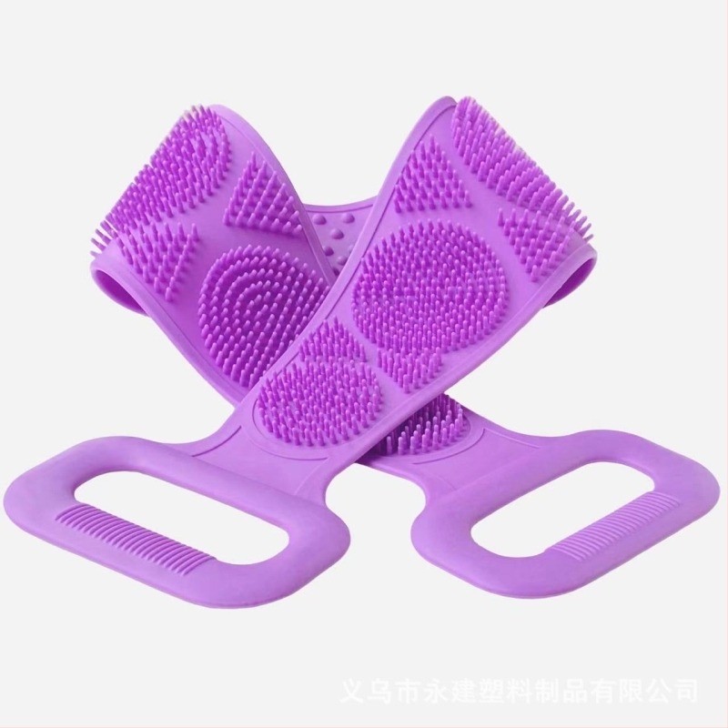 Scrub pentru spate din TPR, bandă lungă pentru exfoliere și masaj – perie de duș