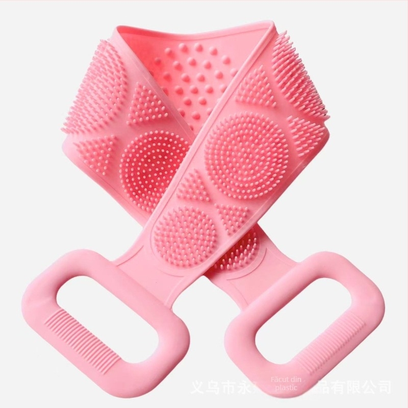 Scrub pentru spate din TPR, bandă lungă pentru exfoliere și masaj – perie de duș