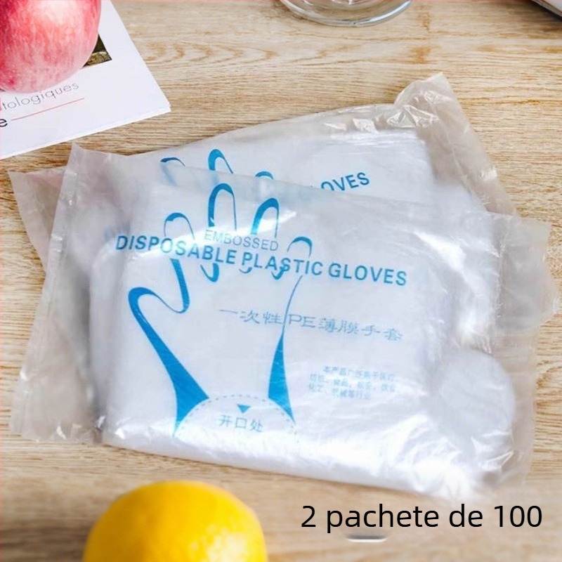 Mănuși de unică folosință pentru bucătării comerciale, impermeabile, grosime 0,04 mm, imprimare logo posibilă, personalizabile