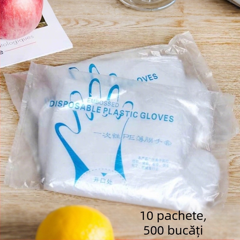 Mănuși de unică folosință pentru bucătării comerciale, impermeabile, grosime 0,04 mm, imprimare logo posibilă, personalizabile