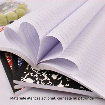 Caiet cu cusătură, copertă moale, hârtie offset dublă, 55 g, 100-200 pagini