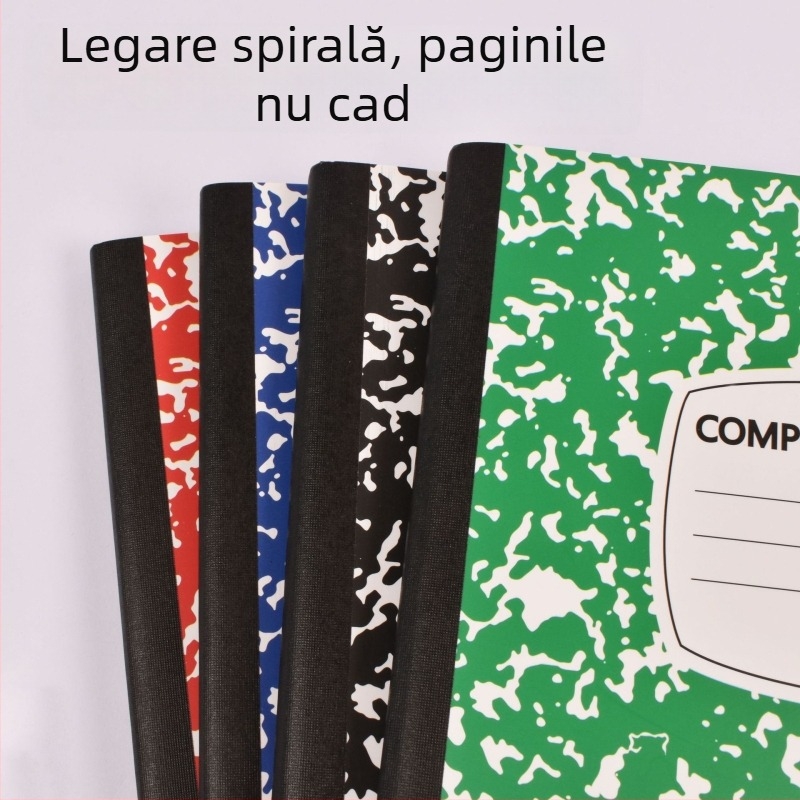 Caiet cu cusătură, copertă moale, hârtie offset dublă, 55 g, 100-200 pagini