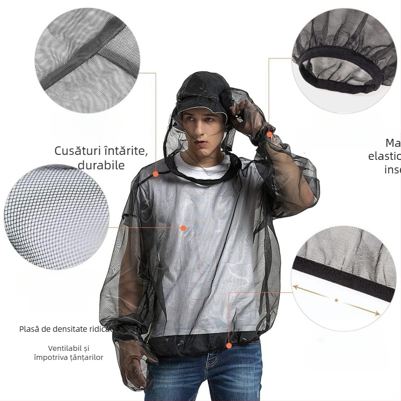 Set de haine cu plasă anti-țânțari pentru camping în aer liber – Poliester, fără montaj, fără uși, stil modern minimalist