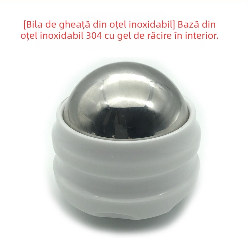 Minge de masaj din oțel inoxidabil pentru compresie caldă/rece și masaj meridian, portabilă, 160 g