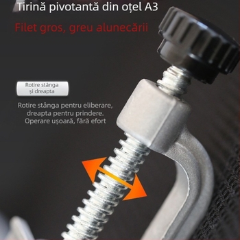 Suport pentru tâmplă cu unghi de 90° și unghi reglabil – dispozitiv rapid de fixare