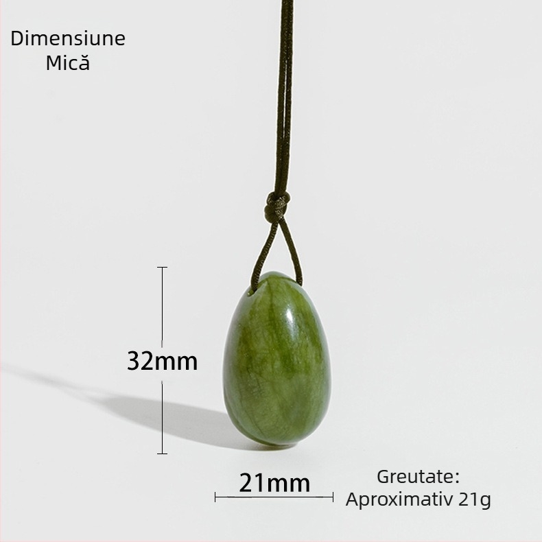 Pietre de masaj din jad – ou de jad pentru masaj, marca Mulsanne jade, 70 g, origine Liaoning, personalizare disponibilă