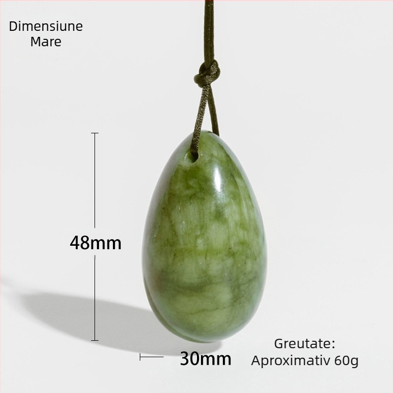 Pietre de masaj din jad – ou de jad pentru masaj, marca Mulsanne jade, 70 g, origine Liaoning, personalizare disponibilă