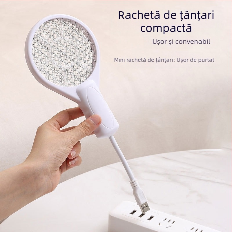 Dispozitiv electric pentru țânțari cu lampă UV, plasă din aluminiu, acoperire până la 10㎡, carcasă ABS, ucidere electrică manuală