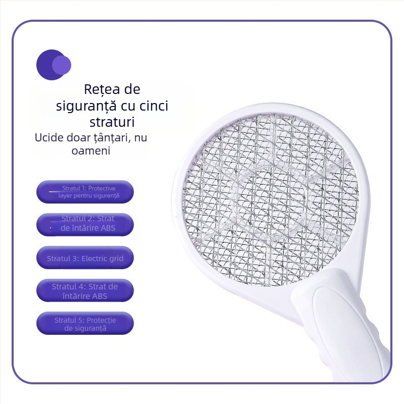 Dispozitiv electric pentru țânțari cu lampă UV, plasă din aluminiu, acoperire până la 10㎡, carcasă ABS, ucidere electrică manuală