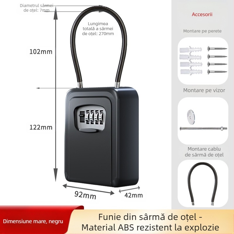 Lacăt cu parolă tip G din oțel aliat, design modern