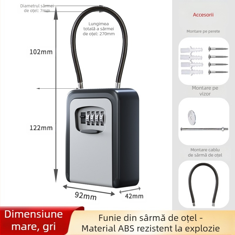 Lacăt cu parolă tip G din oțel aliat, design modern