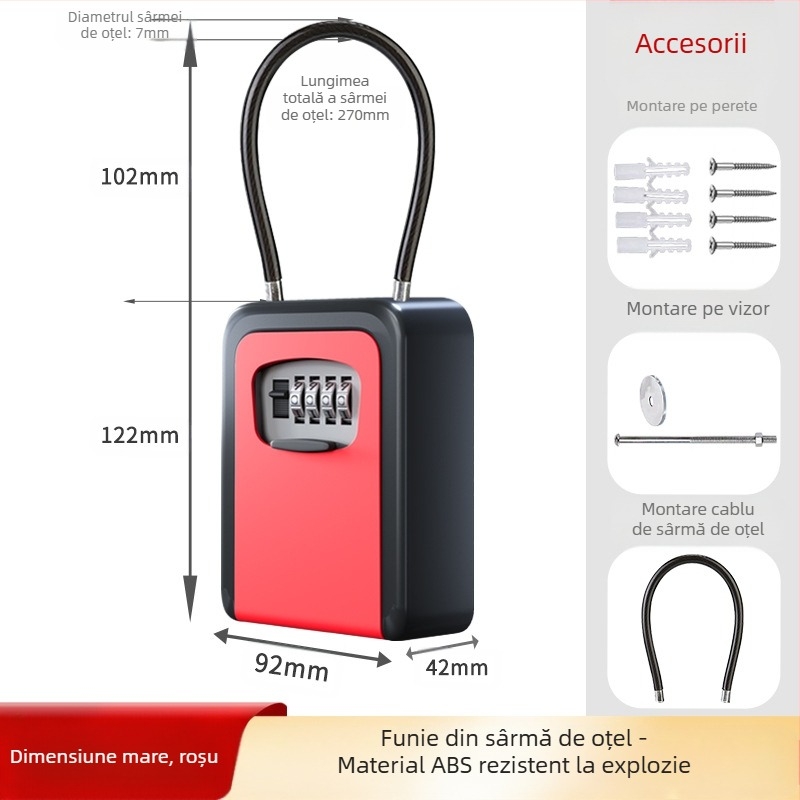 Lacăt cu parolă tip G din oțel aliat, design modern