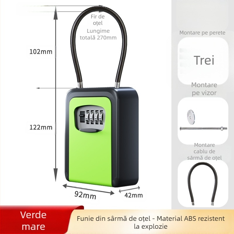 Lacăt cu parolă tip G din oțel aliat, design modern