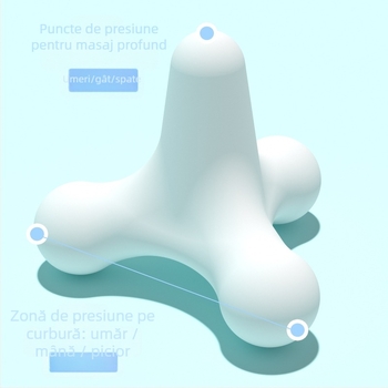 Minge miofascială pentru masaj cu design cu patru colțuri – silicon, neinflabilă, pentru relaxare musculară la umeri și talpă, reabilitare