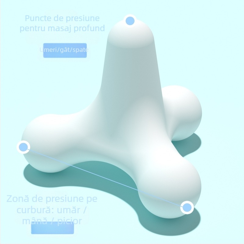 Minge miofascială pentru masaj cu design cu patru colțuri – silicon, neinflabilă, pentru relaxare musculară la umeri și talpă, reabilitare