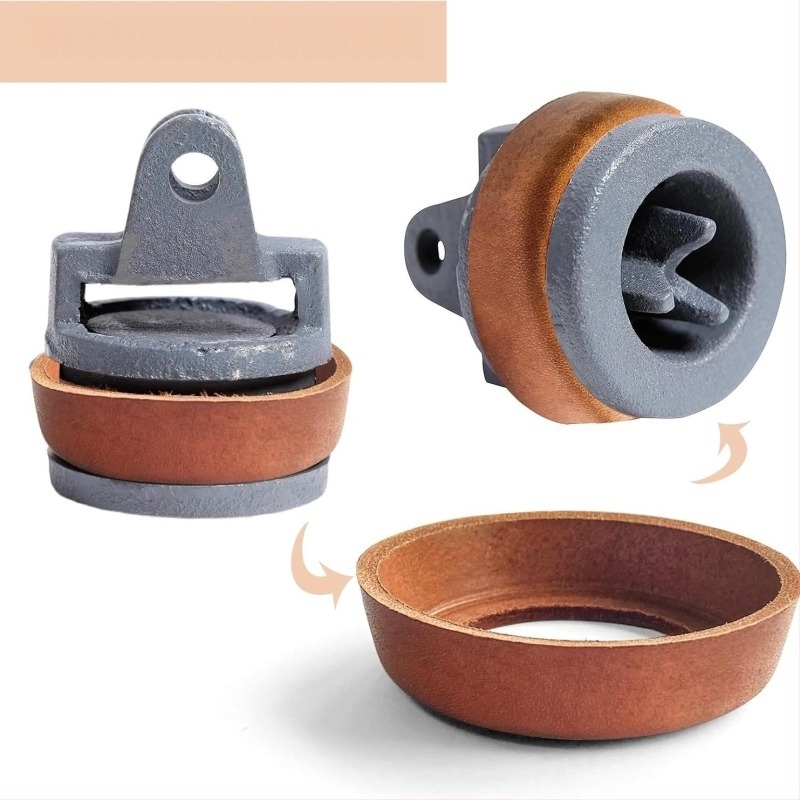 Tip 75 Vas din piele de vițel pentru pompă manuală: piston, tampon din cauciuc, pernă din piele, inel din piele