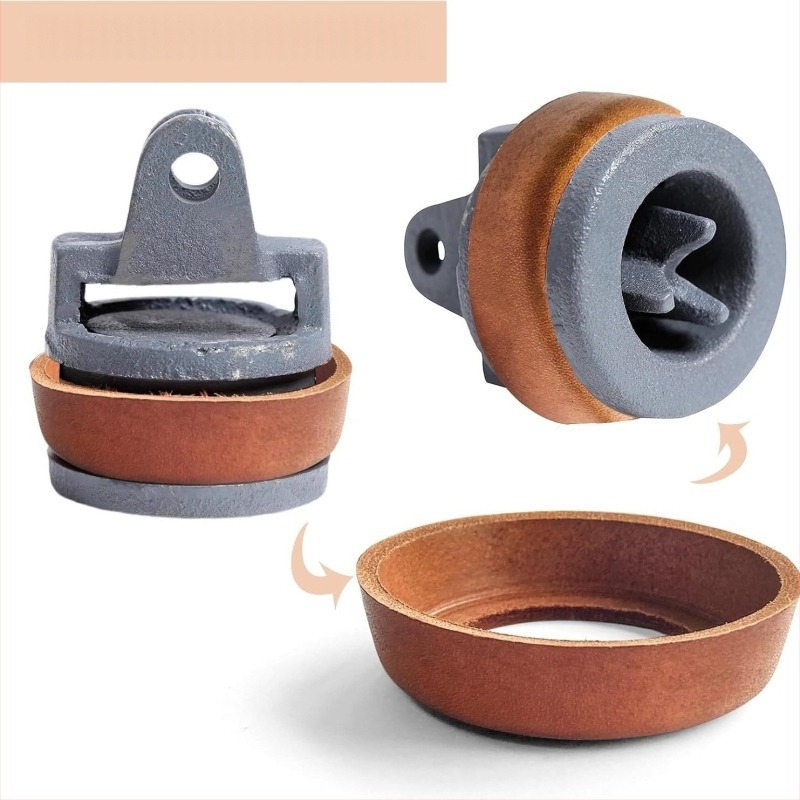 Tip 75 Vas din piele de vițel pentru pompă manuală: piston, tampon din cauciuc, pernă din piele, inel din piele