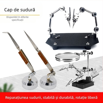 Fișă de sudură cu brațe trei, clemă de sudură cu capete duble, masă de sprijin auxiliar, marca Yilong