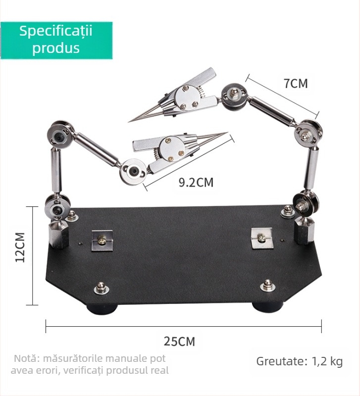 Fișă de sudură cu brațe trei, clemă de sudură cu capete duble, masă de sprijin auxiliar, marca Yilong