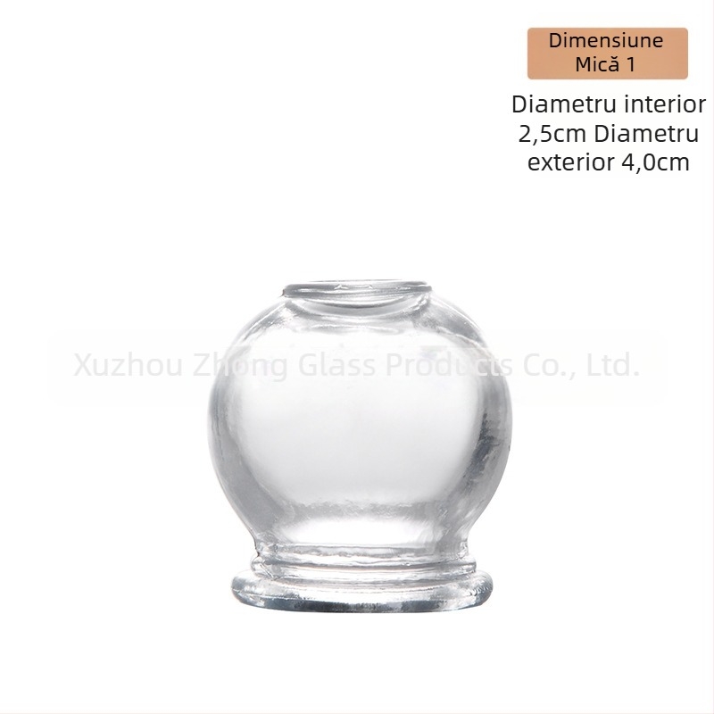 Dispozitiv de cupping cu vid, set din sticlă pentru cupping, pentru uleiuri esențiale, etichetă privată licențiată, imprimare logo disponibilă