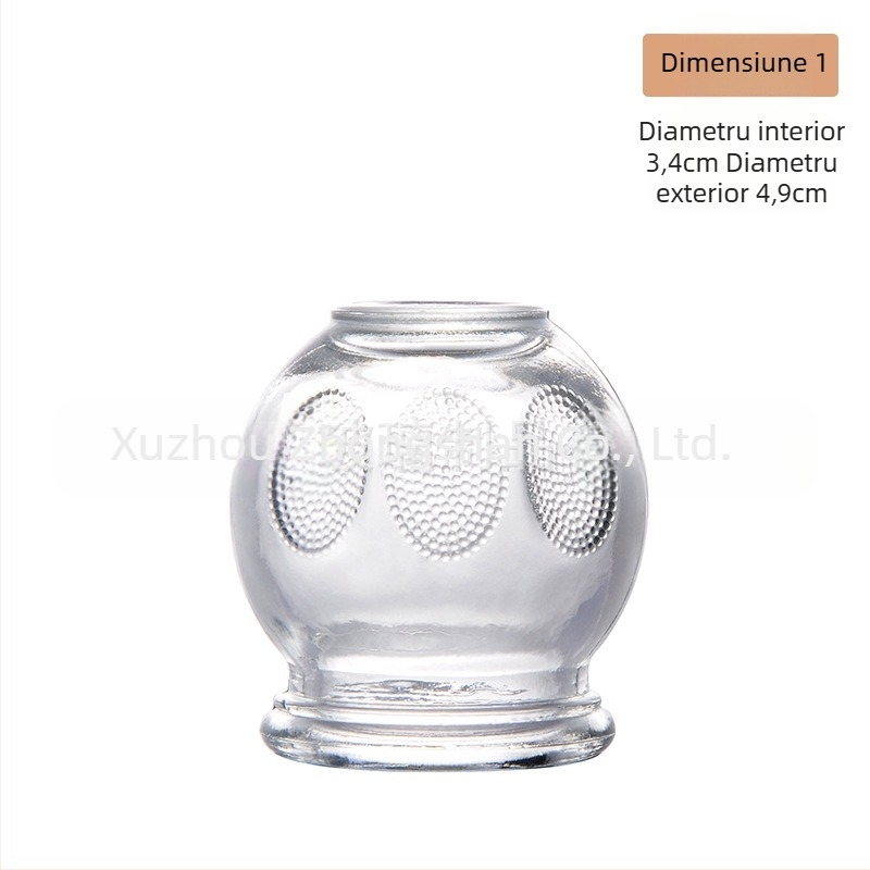 Dispozitiv de cupping cu vid, set din sticlă pentru cupping, pentru uleiuri esențiale, etichetă privată licențiată, imprimare logo disponibilă