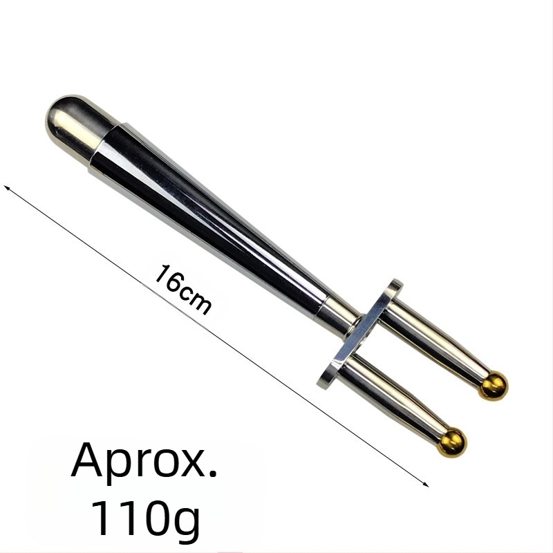 Bețișor magnetic de masaj pentru terapie prin meridiane — oțel inoxidabil, cap de masaj rotund, formă de furcă, aplicare la gât, control de viteză fără trepte