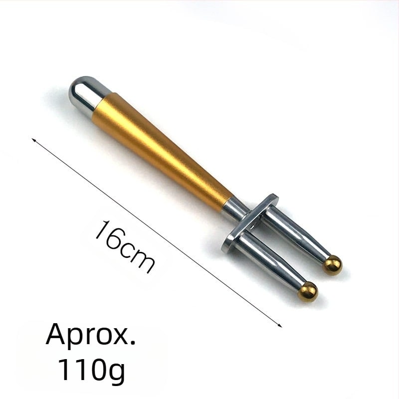 Bețișor magnetic de masaj pentru terapie prin meridiane — oțel inoxidabil, cap de masaj rotund, formă de furcă, aplicare la gât, control de viteză fără trepte