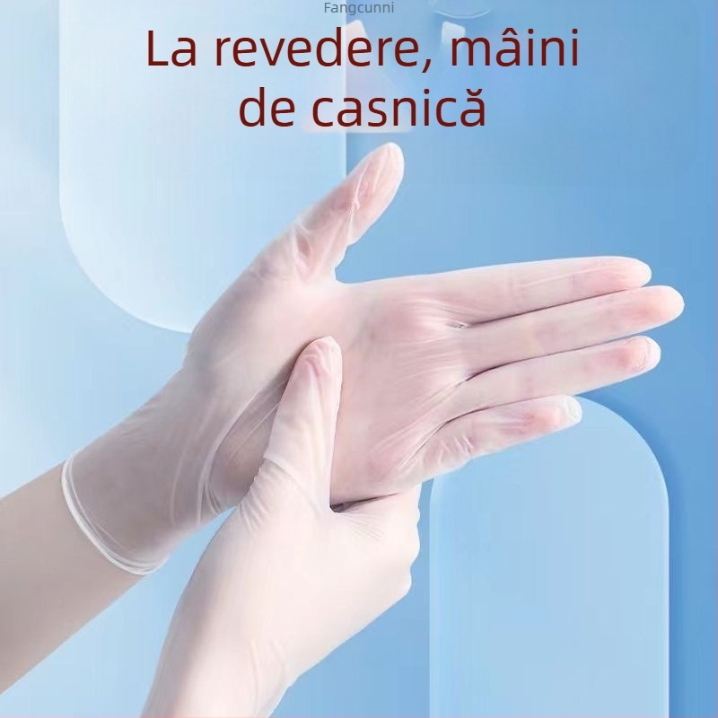 Mănuși de unică folosință, din TPE, cu grosime sporită, pentru catering și bucătărie, antiderapante, cu logo imprimat
