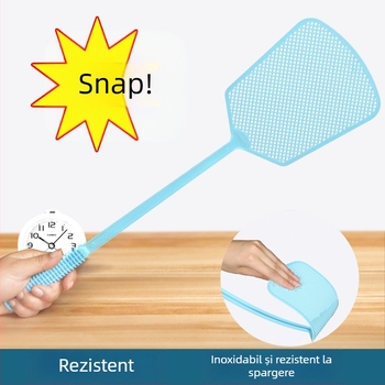 Lovitor de muște din plastic, cu mâner extensibil, durabil, pentru muște și țânțari, utilizare manuală