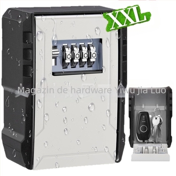 Cutie pentru chei din aliaj de aluminiu, model 817P, tip mașină, grosimea tijei de blocare 5 mm, pentru chei, carduri bancare și carduri de identitate