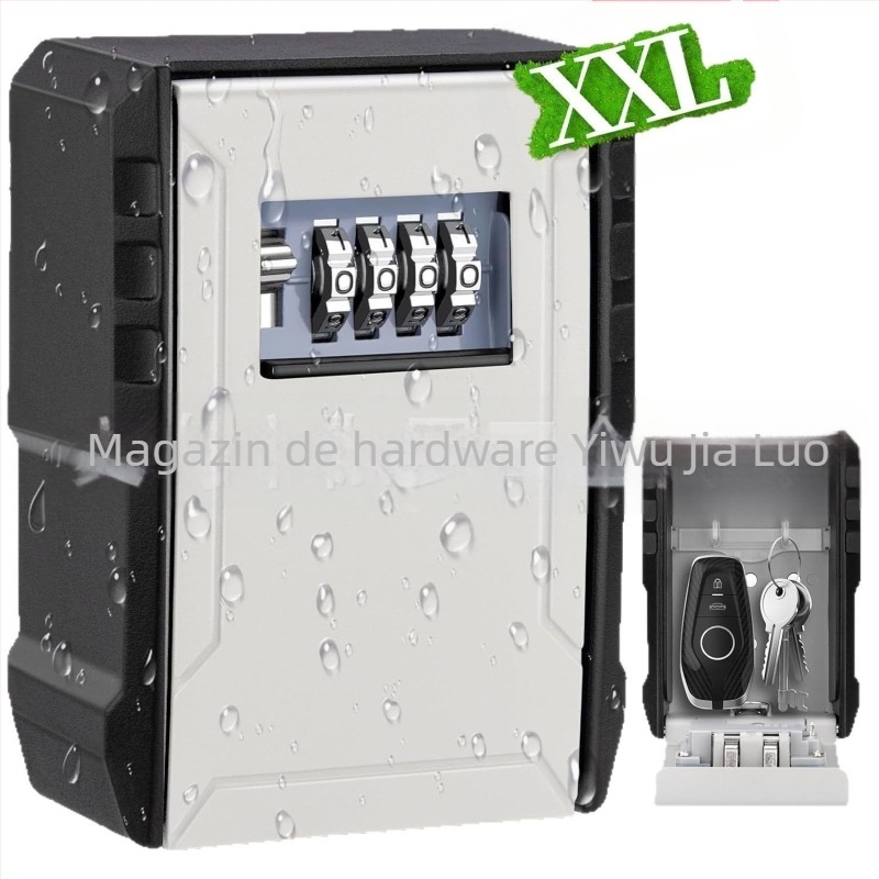 Cutie pentru chei din aliaj de aluminiu, model 817P, tip mașină, grosimea tijei de blocare 5 mm, pentru chei, carduri bancare și carduri de identitate