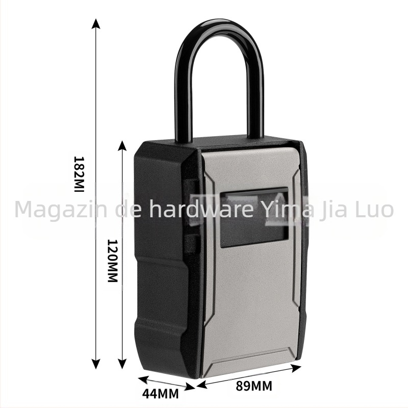 Cutie pentru chei din aliaj de aluminiu, model 817P, tip mașină, grosimea tijei de blocare 5 mm, pentru chei, carduri bancare și carduri de identitate