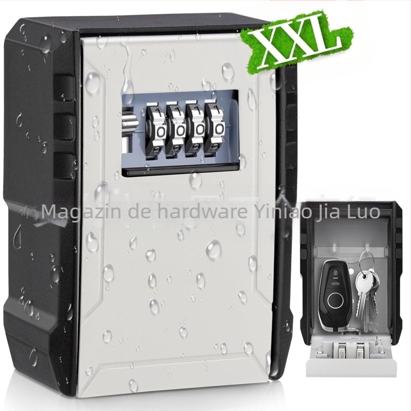 Cutie pentru chei din aliaj de aluminiu, model 817P, tip mașină, grosimea tijei de blocare 5 mm, pentru chei, carduri bancare și carduri de identitate