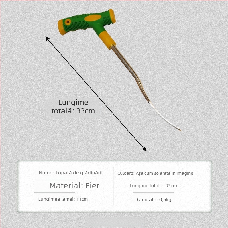 Lopată pentru usturoi și legume sălbatice, mâner din oțel, lamă 260 mm lungime, lățime 30 mm, greutate lamă 0,3 kg, Pro-election