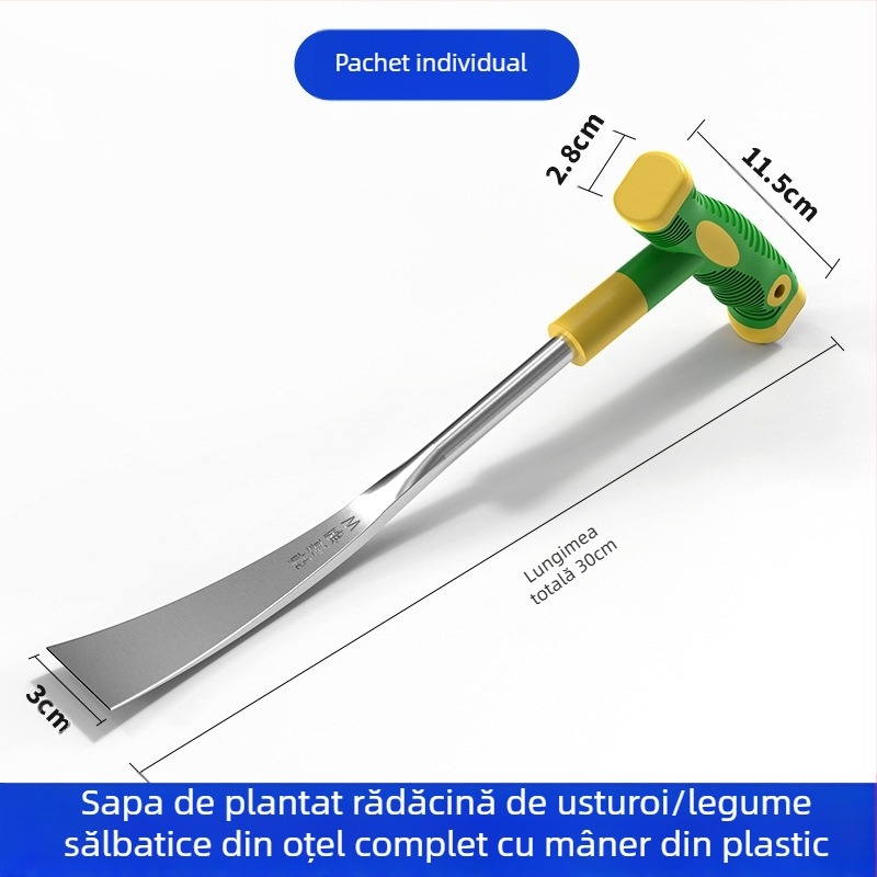Set de grădinărit din trei piese: lopată mică, sapă și îndepățător de buruieni; Material: Altul; Brand: Create a; Importat: Nu