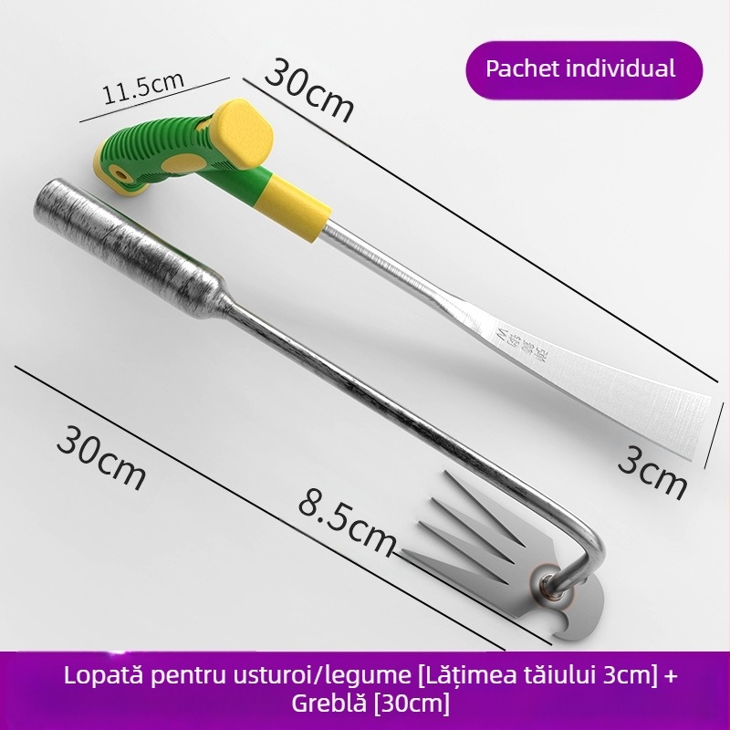 Set de grădinărit din trei piese: lopată mică, sapă și îndepățător de buruieni; Material: Altul; Brand: Create a; Importat: Nu