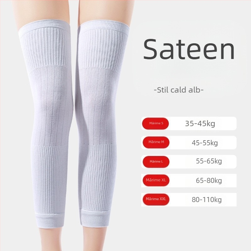 Încălzire unisex pentru genunchi și gleznă, căptușită cu fleece, căldură din cașmir, pentru adulți