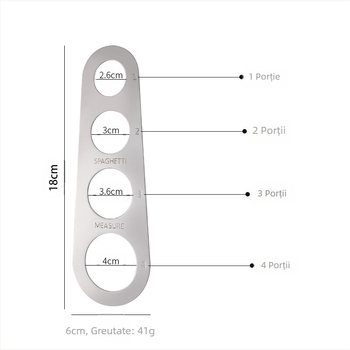 Rigla pentru paste cu patru găuri, oțel inoxidabil 430, design modern simplu, logo imprimabil
