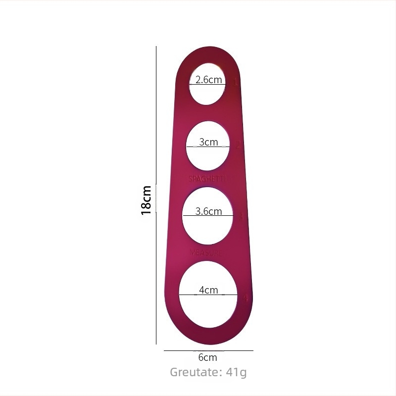 Rigla pentru paste cu patru găuri, oțel inoxidabil 430, design modern simplu, logo imprimabil