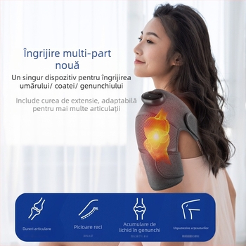 Masaj pentru genunchi cu încălzire și terapie termică, baterie 3,7V, control inteligent al temperaturii, încălzire la treapta a 3-a, interval de 40–60°C