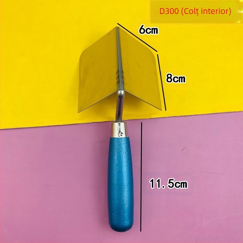 Unealtă din oțel inoxidabil cu unghiuri duale pentru colțuri interioare/exterioare, tencuială și chit; modele D200, D300, D200S, D300S
