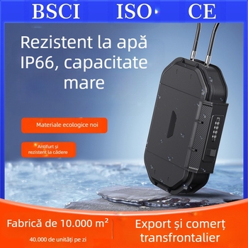 Cutie de stocare CH-828, carcasă ABS, încuietoare mecanică - IP66 impermeabilă, cablu din oțel 54,5 cm