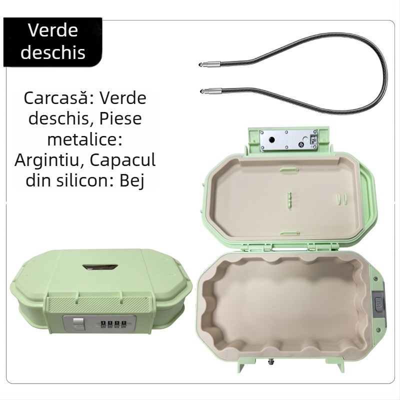 Cutie de stocare CH-828, carcasă ABS, încuietoare mecanică - IP66 impermeabilă, cablu din oțel 54,5 cm
