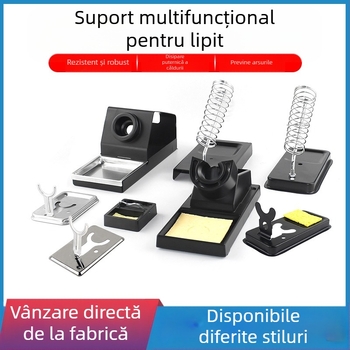 Raft din metal pentru fier de lipit, suport pătrat în formă de Y, finisaj emailat, compatibil cu suporturi pentru fier de lipit, marcă Neutral