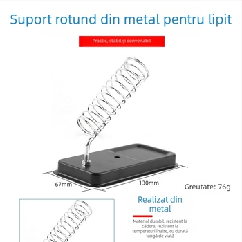 Raft din metal pentru fier de lipit, suport pătrat în formă de Y, finisaj emailat, compatibil cu suporturi pentru fier de lipit, marcă Neutral